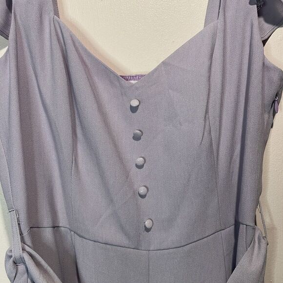 Superdown- “Gloria” Flutter Sleeve Full Length Jumpsuit in Lavender- Size Medium - Picture 6 of 12